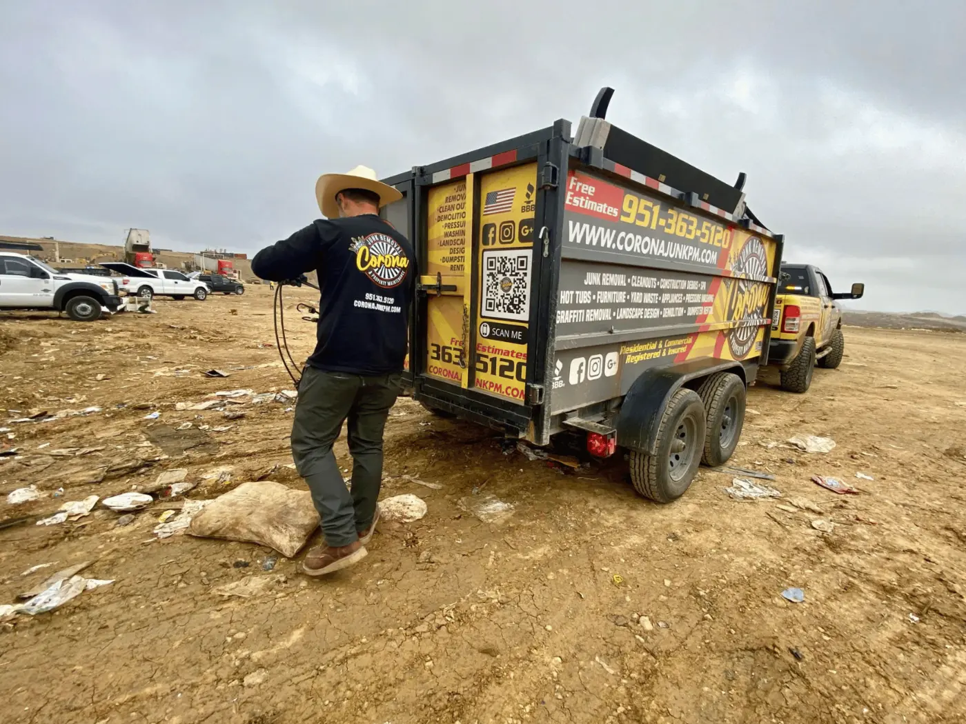 Corona Junk Removal crew cleaning up non-hazardous construction debris